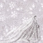 Бумага для скрапбукинга свадебное кружево арт.CP02293 невеста 30,5х30,5см 160гм одностор