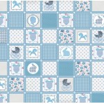 Бумага для скрапбукинга Малыш и малышка арт.CP06372 голубое одеяло 30,5х30,5см 140гм одностор