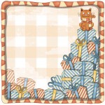 Бумага для скрапбукинга рыжий кот арт.CP01418 гора подарков 30,5х30,5см 160гм одностор
