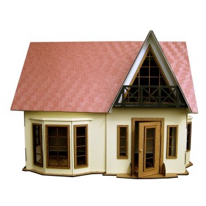 Сборная модель из МДФ Кукольный дом 2-х эт. арт.09210001 50х30х40 недекорированный