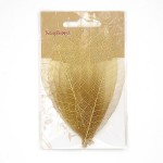 Скелетированные листочки из каучукового дерева арт.SCB 300506 медно-коричневый уп.8 шт
