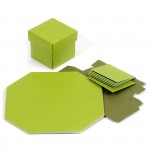 Складная коробочка Creativ арт.233007 цв.темно-зеленыйлаймово-зеленый 5,5*5,5 см уп.10 ш