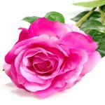 Цветы искусственные арт.СЛ.138554 роза ярко-розовая 68 см d-10 см