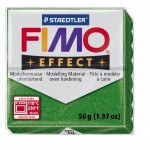 FIMO Effect Glitter Green полимерная глина, запекаемая в печке, уп. 56 гр. цвет: зелёный с блестками 8020-502