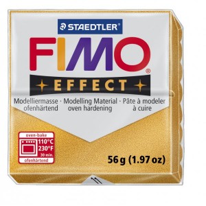 FIMO Effect Metallic Gold полимерная глина, запекаемая в печке, уп. 56 гр. цвет: золотой металлик 8020-11