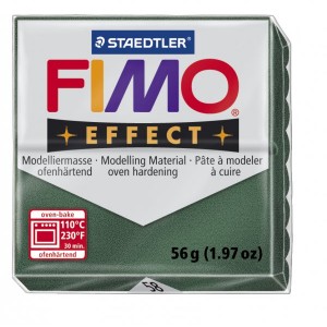 FIMO Effect Metallic Opal Green полимерная глина, запекаемая в печке, уп. 56 гр. цвет: зеленый опал, металлик 8020-58