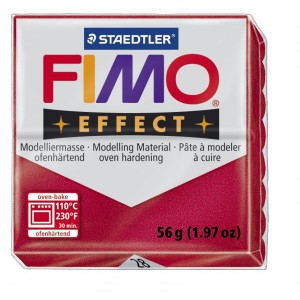 FIMO Effect Metallic Ruby Red полимерная глина, запекаемая в печке, уп. 56 гр. цвет: рубиновый металлик 8020-28
