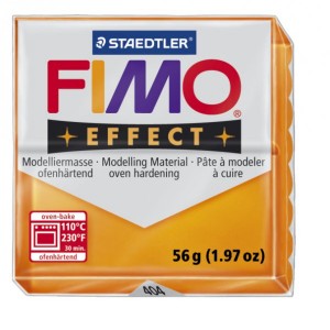 FIMO Effect Transparent Orange полимерная глина, запекаемая в печке, уп. 56 гр. цвет: полупрозрачный оранжевый 8020-404