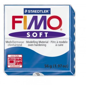 FIMO Soft Pacific Blue полимерная глина, запекаемая в печке, уп. 56 гр. цвет: синий арт.8020-37