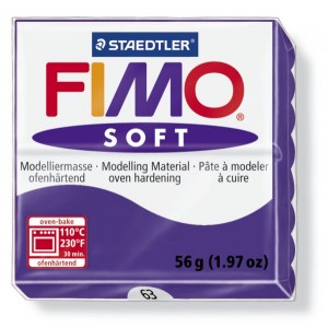 FIMO Soft Plum полимерная глина, запекаемая в печке, уп. 56 гр. цвет: сливовый арт.8020-63
