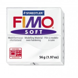 FIMO Soft White полимерная глина, запекаемая в печке, уп. 56 гр. цвет: белый арт.8020-0