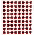 Глазки клеевые арт.КЛ.10-08092 цв.красные, черный зрачок уп.72шт