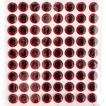 Глазки клеевые арт.КЛ.12-08093 цв.красные, черный большой зрачок уп.72шт