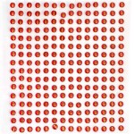 Глазки клеевые арт.КЛ.4-16142 цв.красные, желтый зрачок уп.224шт