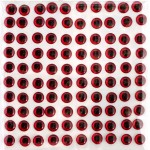 Глазки клеевые арт.КЛ.8-10101 цв.красные,черный зрачок уп.100шт