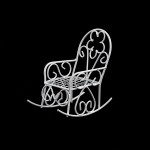 Кресло-качалка мини арт. SCB27030 металл 7,5х4,5х8см белое