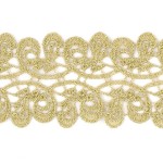 Кружево премиум арт.TBY-53G (#003) шир.мм цв.золото уп.6,86м
