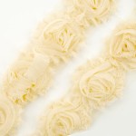 Лента с розами тканевыми ШЕББИ-РОЗОВАЯ арт.SCB 0714416 шир.7 см по 90 см