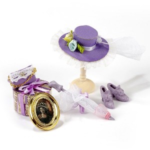 Набор арт.AM0101097 дамская шляпка, зонтик, полотенце, подарочная коробочка, туфельки, сумочка, картина