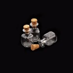 Набор стеклянных бутылочек с пробкой арт.GV139 (US-04) уп.3 шт