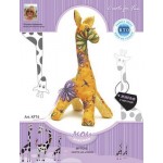 Набор для изготовления текстильной игрушки арт.KFT4 Жираф с мечтой оранжевый