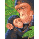 Набор для раскрашивания DIMENSIONS Шимпанзе с детёнышем (акрил) арт.DMS-73-91470 23х30,5