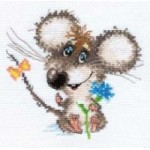 Набор для вышивания арт.Алиса - 077 СР Влюбленный мышонок 13х12 см