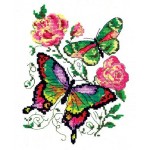 Набор для вышивания арт.ЧИ-42-04 Бабочки и розы 14х18см