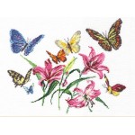 Набор для вышивания арт.ЧИ-42-05 (В-049) Лилии и бабочки 32х26см