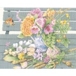 Набор для вышивания арт.LANARTE-147504А Цветы на скамейке