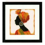 Набор для вышивания арт.LANARTE-21198 Африканка 24х23 см