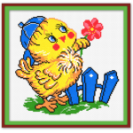 Набор для вышивания арт.Овен - 369 Цыпленок с цветком