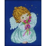 Набор для вышивания арт.РТ-С038 Ангел с цветами СР 13x16 см