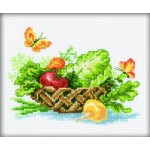 Набор для вышивания арт.РТ-С104 Корзина полная овощей СР 18x15 см
