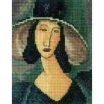Набор для вышивания арт.РТ-ЕH336 Портрет женщины в шляпе 10х13 см