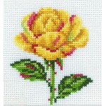 Набор для вышивания арт.РТ-H169 Желтая роза М 10х10 см