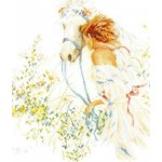 Набор для вышивания арт.РТ-LR33829LR Лошадь и цветы 39х49 см