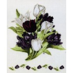 Набор для вышивания арт.РТ-LR34840 Черные тюльпаны 29х35