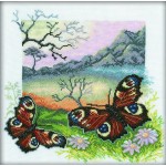 Набор для вышивания арт.РТ-M125 Из серии Бабочки Павлиний глаз Б 30х30 см