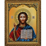 Набор для вышивания бисером КАРТИНЫ БИСЕРОМ арт.Р-123 Икона Христа спасителя