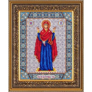 Набор для вышивания бисером Паутинка арт.Б1028 Богородица Нерушимая стена 28х22 см