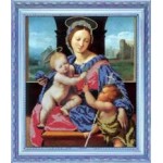 Набор для вышивания бисером ВЫШИВАЕМ БИСЕРОМ арт.L43 Мадонна с младенцами 27x31 см
