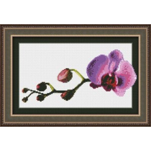 Набор для вышивания Юнона арт.0108 Маленькая орхидея 23,5х14,5см