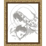 Наборы для вышивания бисером Арт Соло арт. NK-3004-В Дева Мария с младенцем (монохром) 29х38