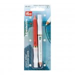 PR.611627 PRYM Меловой карандаш со стирающей кисточкой 11см цв. белыйрозовый уп.2шт