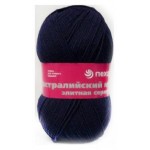 Пряжа для вязания ПЕХ Австралийский меринос (100% Мериносовая шерсть ) 5х100гр400м цв. 04 т.синий