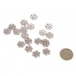 Пуговица арт.49122 Снежинка цв.серебро 13 мм