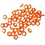 Пуговица детская сборная Цветок15мм цв оранжевый уп. 50шт