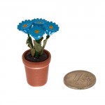 Растение в горшочке голубые цветы арт.AM0101069