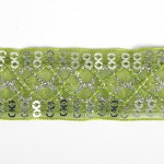 Тесьма с пайетками TBY арт.TH216 шир.25мм цв.131 зеленый уп.18,28м